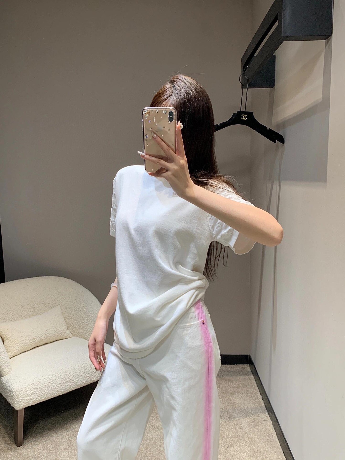 2026 New Arrival: LY Jacquard-Embossed Short-Sleeved Knit Top (25180-A45)