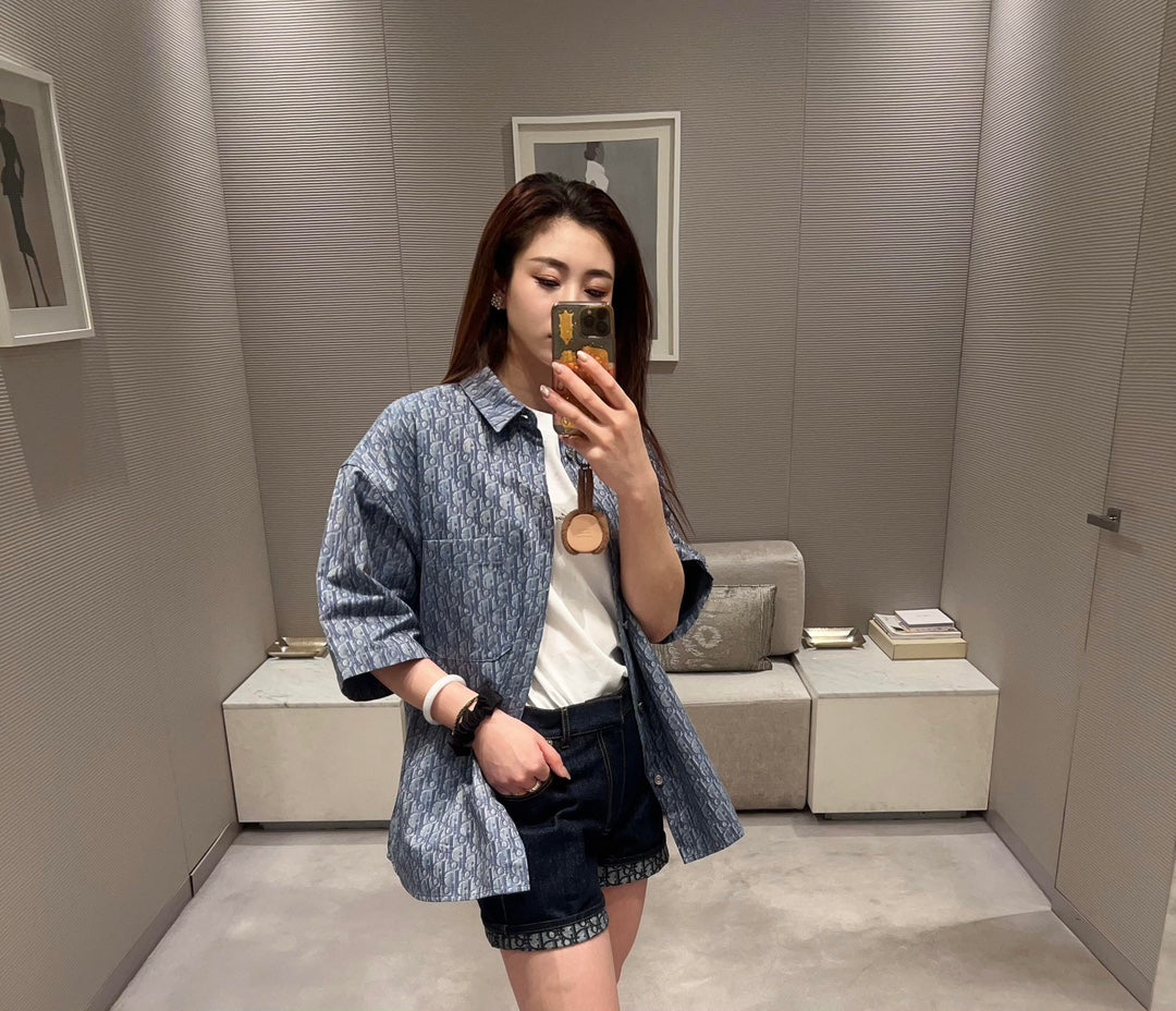 2026 New CD All-over Print Short-Sleeve Shirt (25309-A90)