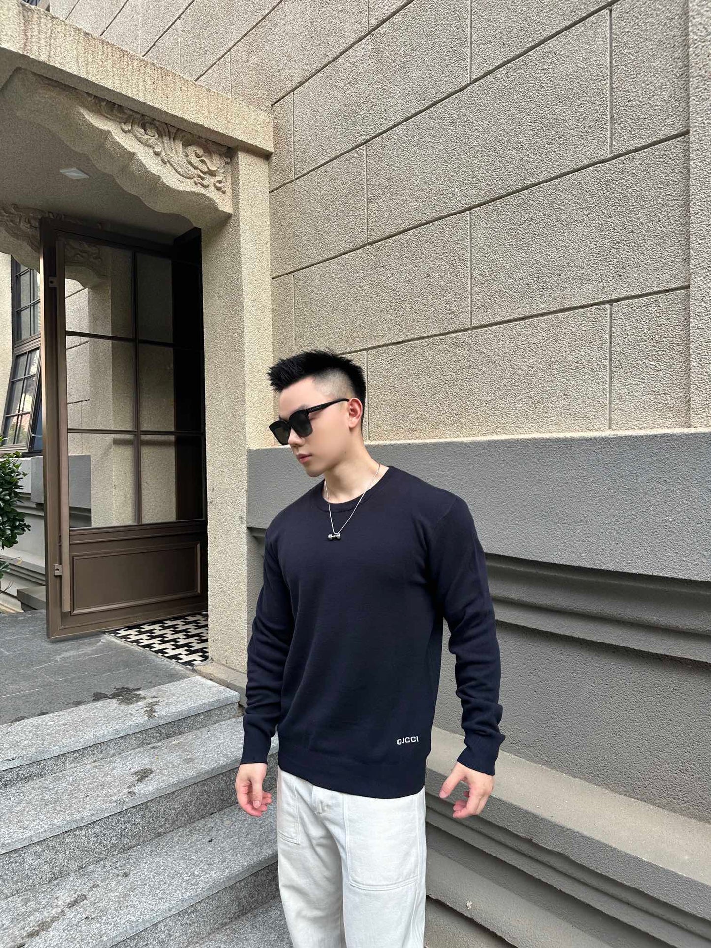 2026 New Arrival GU Embroidered Knitted Jumper (25194-B20)