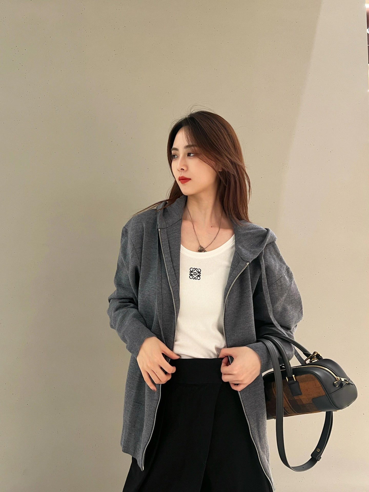 2026 New Style Way Zippered Hooded Sweatshirt (24046-B90)