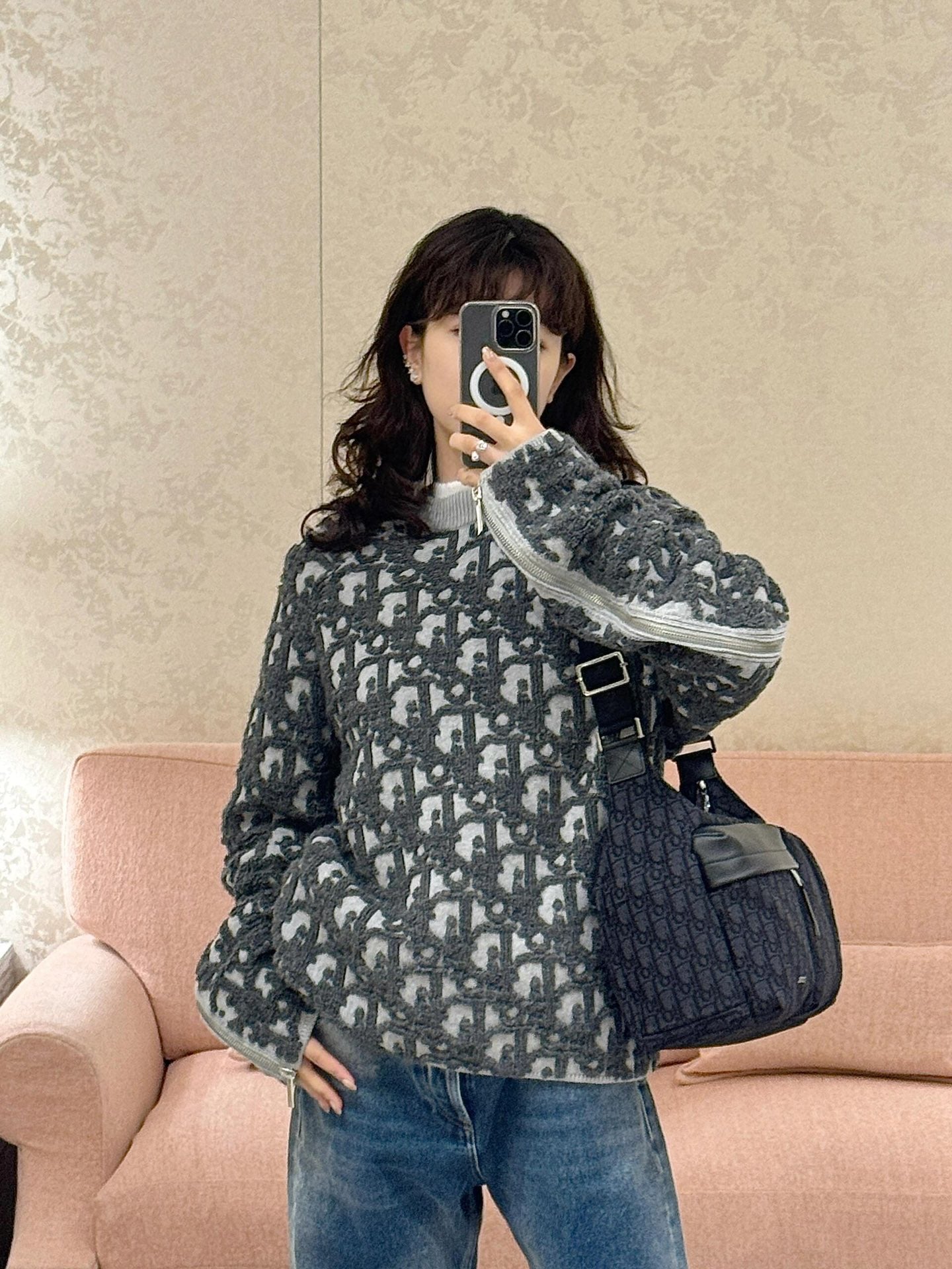 2026 New Arrival CD Jacquard Zip-Up Jumper (25305-C20)