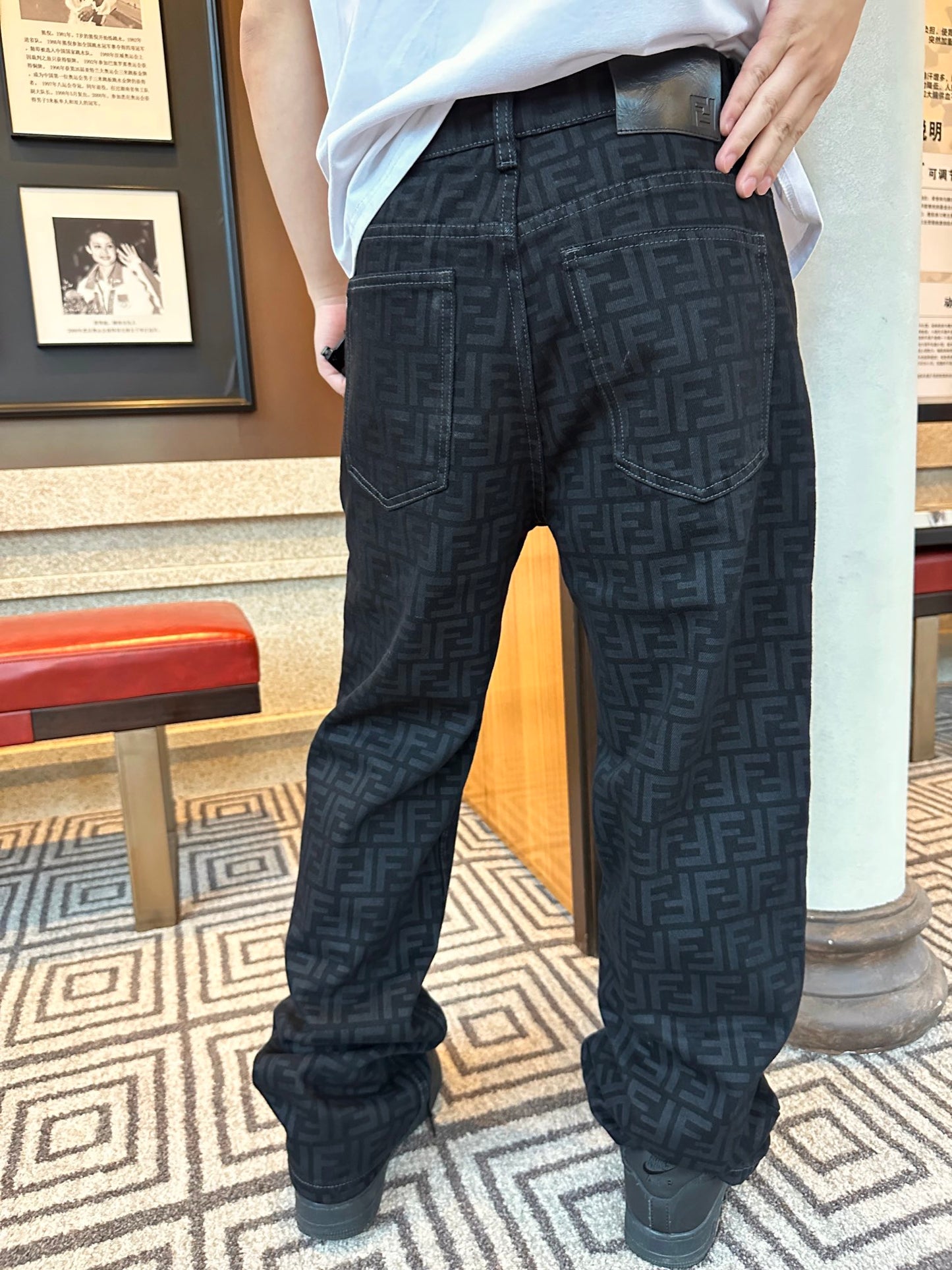 2026 New Arrival: FF All-Over Print Jeans (BB716-B75)