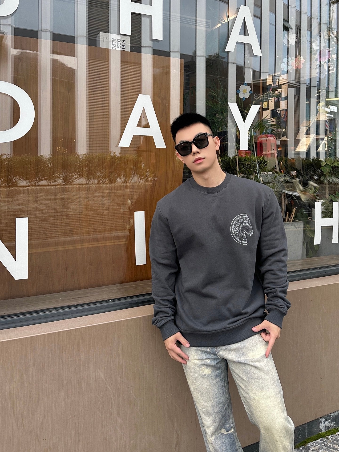 2026 New H Saddle Stud Embellished Hoodie (25348-A85)