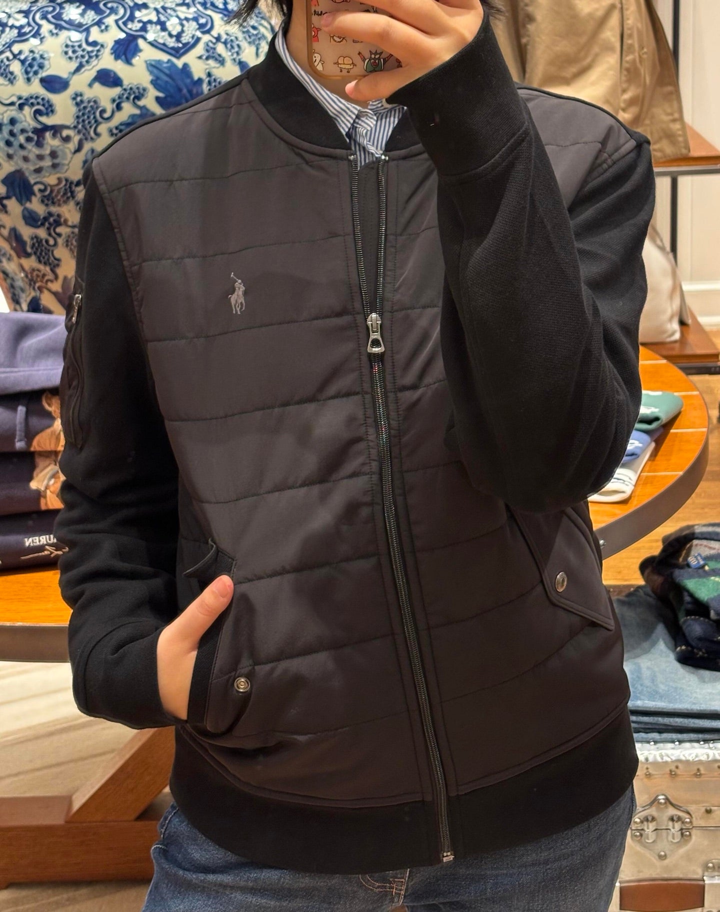 2026 New RL Logo Baseball Collar Cotton Jacket (25369-B70)