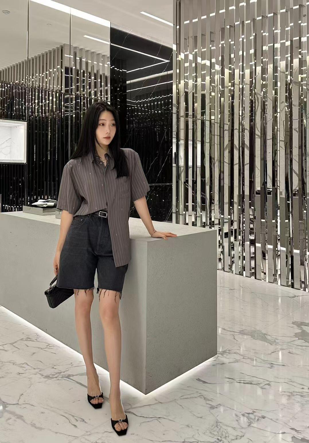 2026 New Saint L Logo Jacquard Short-Sleeve Shirt (AA549-A80)