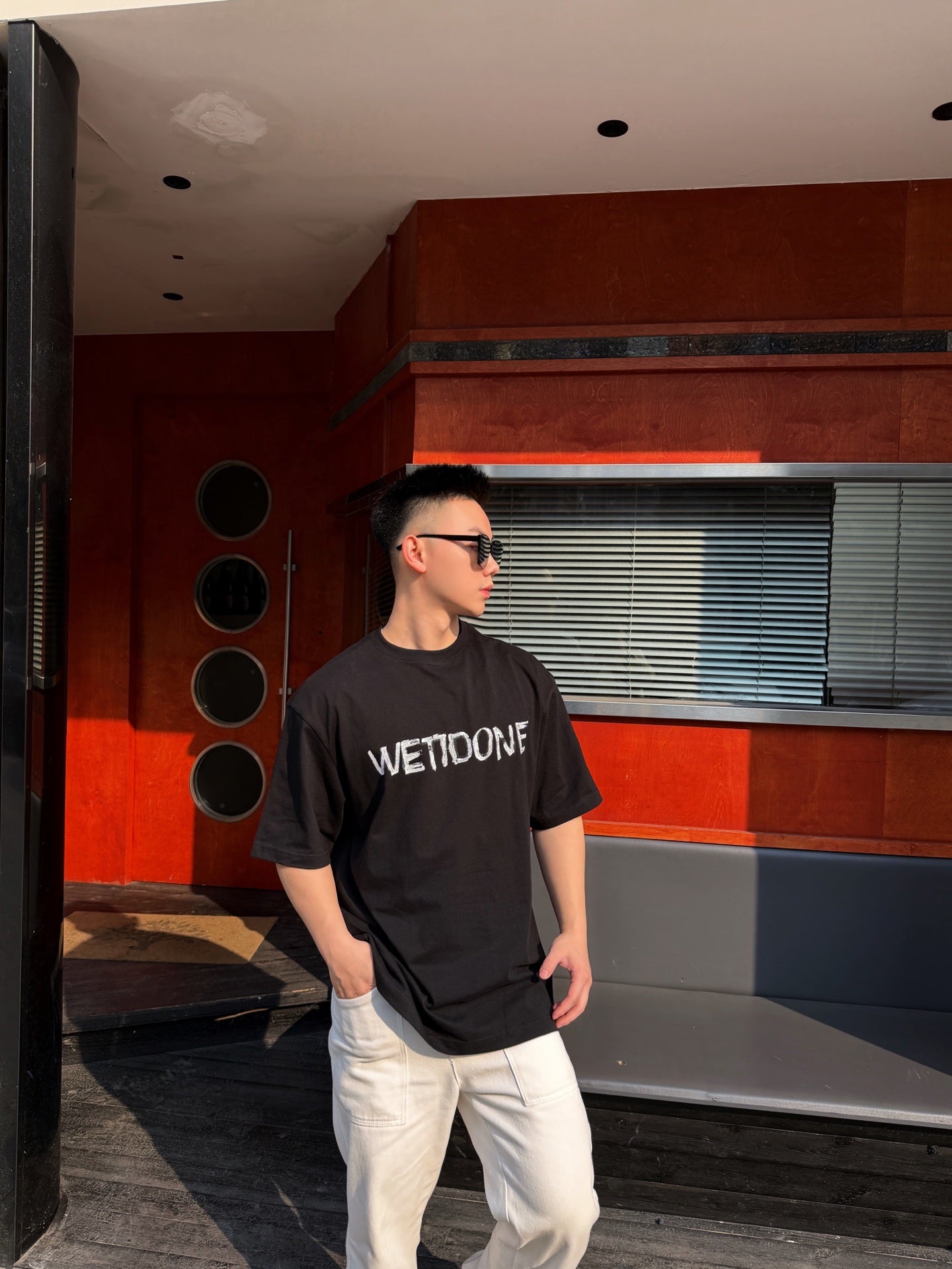 2026 New WE11 Printed Hand-Painted Short-Sleeved Shirt (AA557-A10)