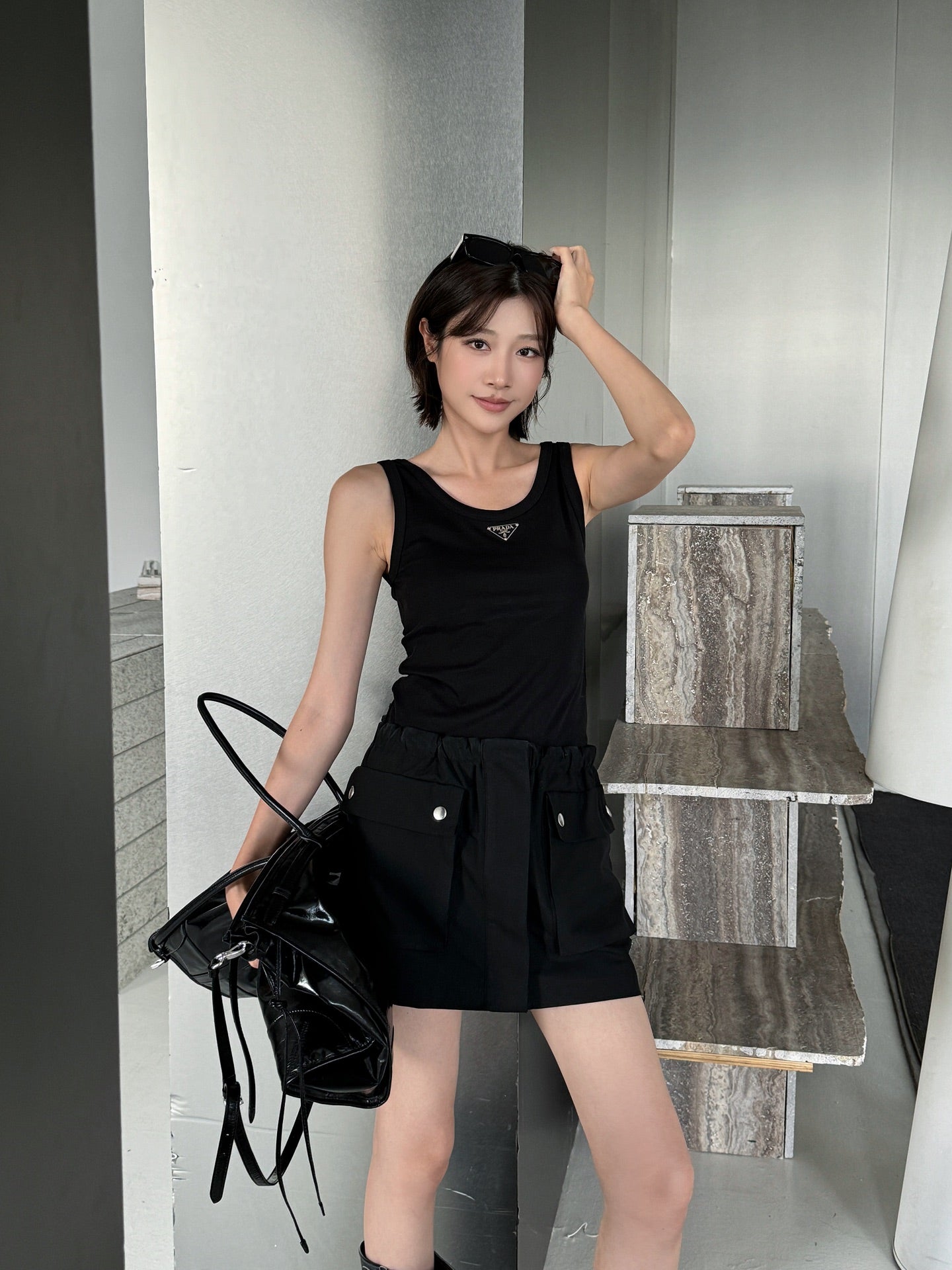 2026 Women’s Triangle Brand Pocket Mini Skirt (FF729)