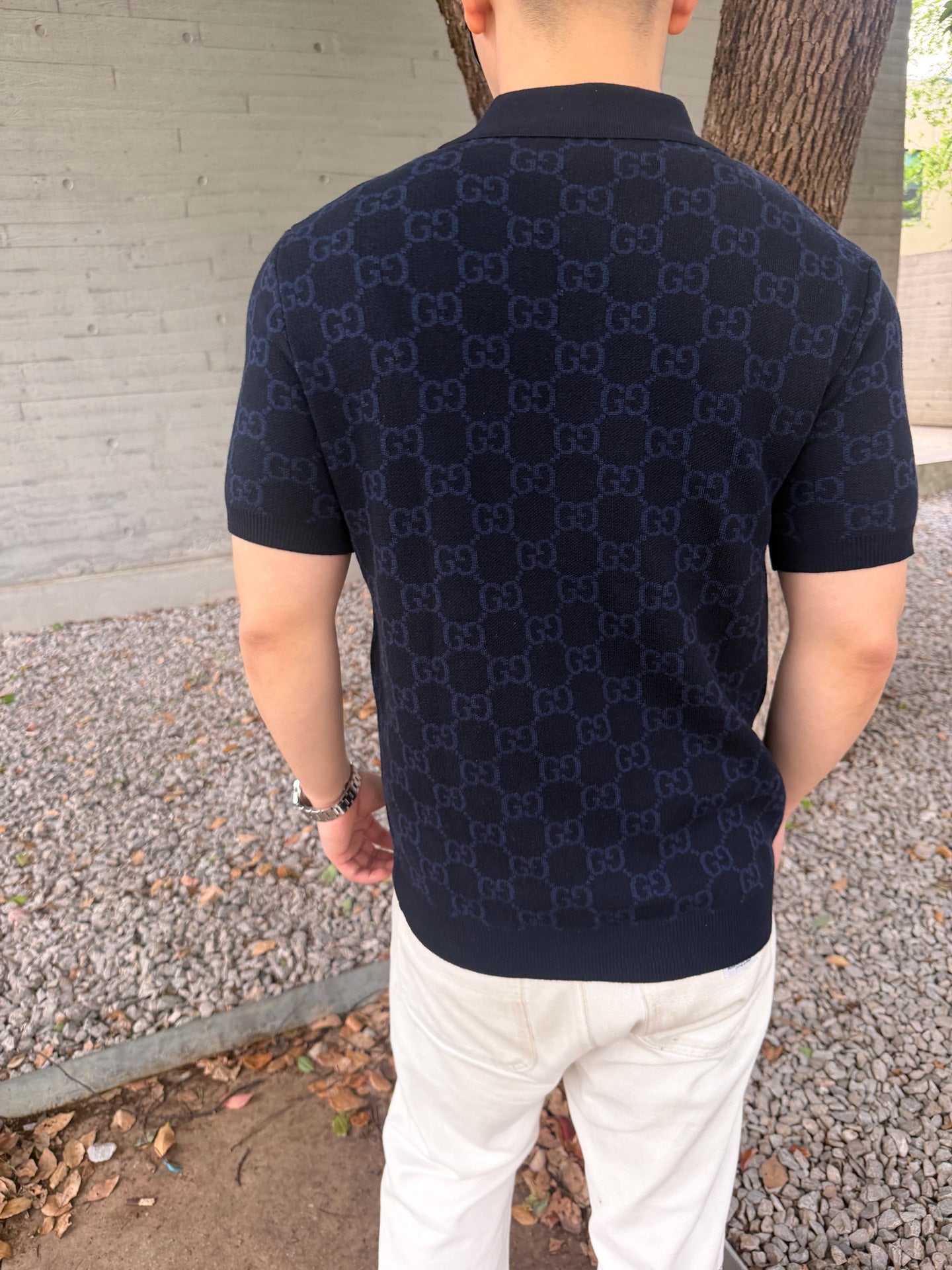 2026 New Triangle Brand Besticktes Poloshirt aus Wollmischung mit Reißverschluss vorne (25127-A70)