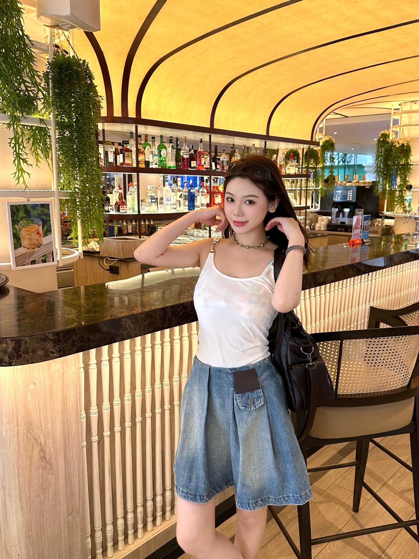 2026 Women’s Way Leather Denim Mini Skirt (EE417)