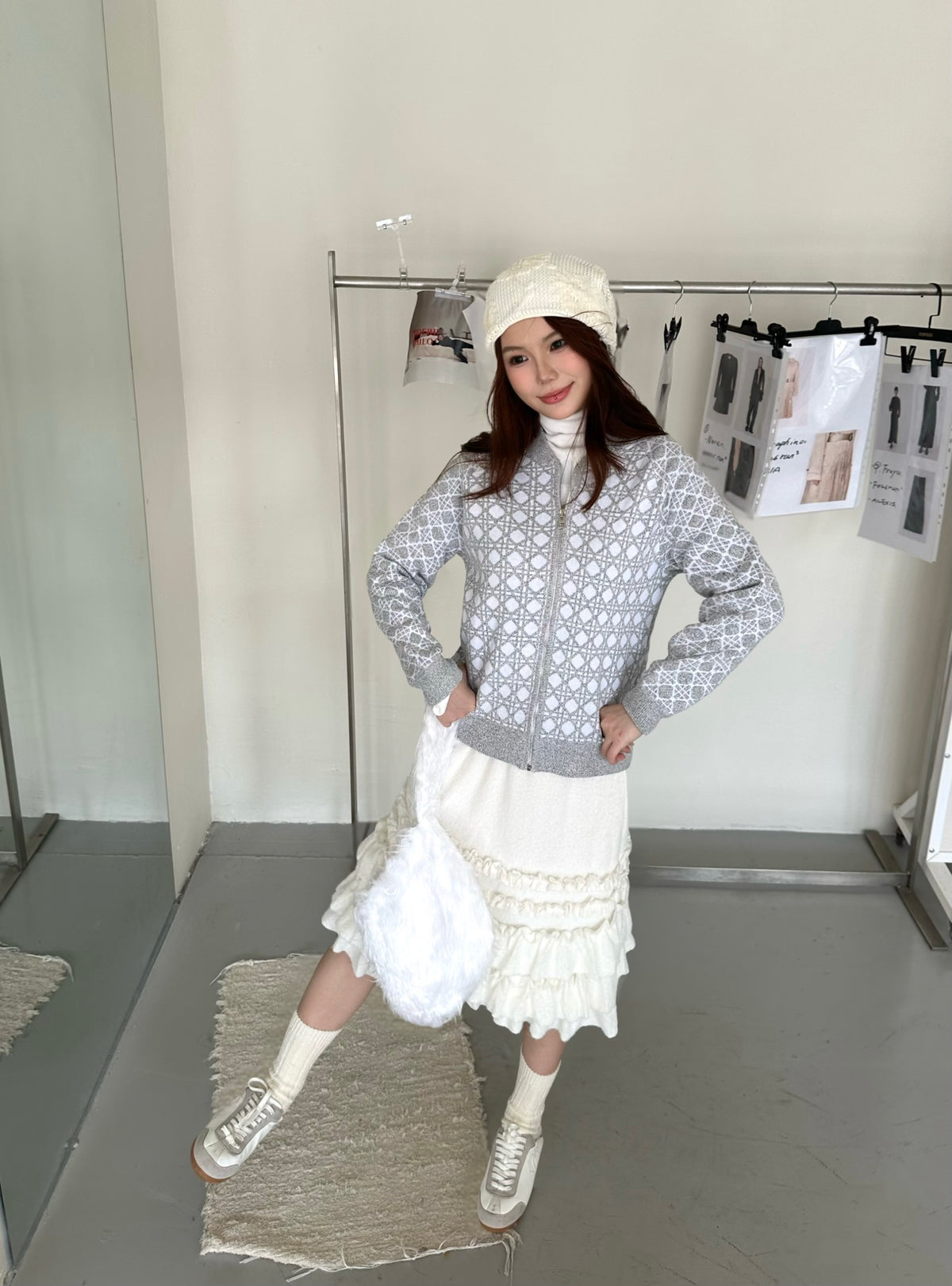 2026 New Heart A Jacquard Rundhals-Strickpullover (25374-B30)