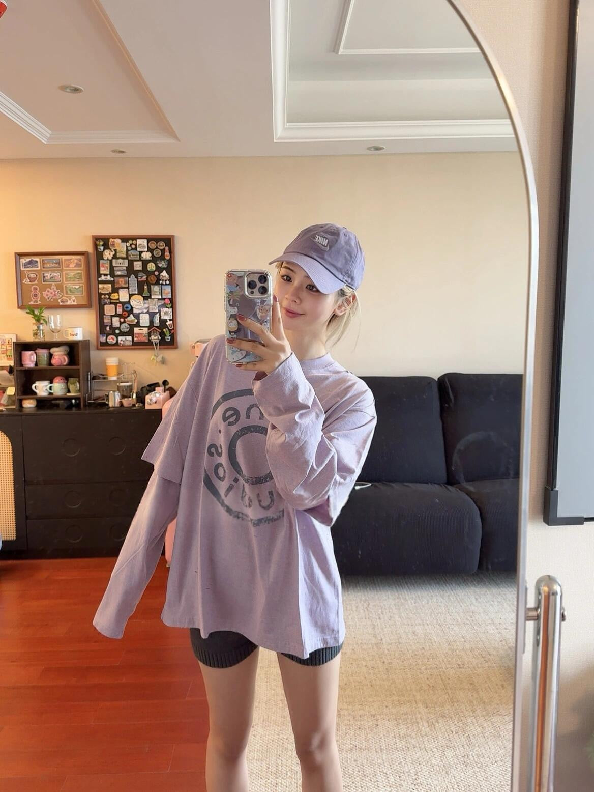 2026 Women's Acn Vintage Logo Fake Two-Piece Long-Sleeved (FF836)