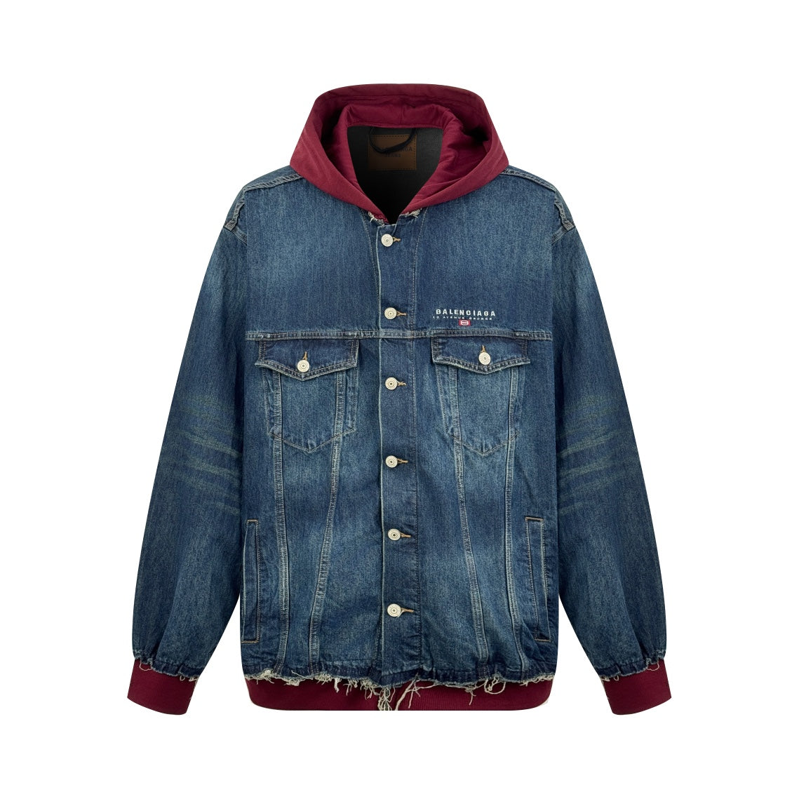 2026 New Balen Embroidered Denim Hooded Jacket (25337-C30) – JAY 