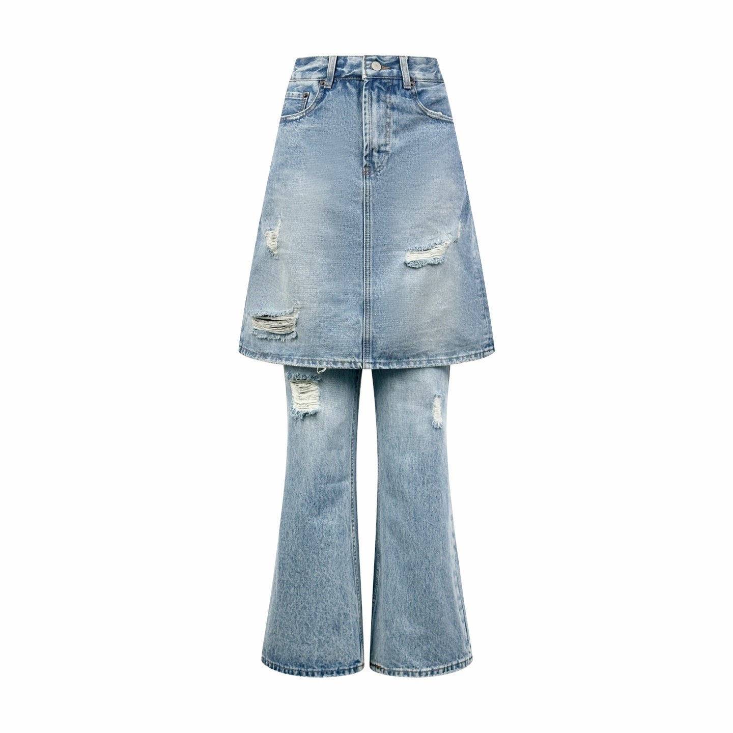2026 Women's Acn Fake Two-Piece Denim Skirt Pants (FF751) – JAY