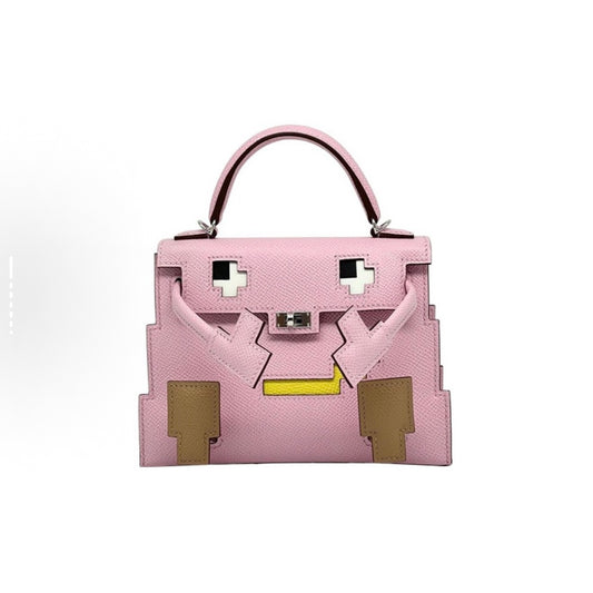 Jay Mosaic doll handmade bag-pink
