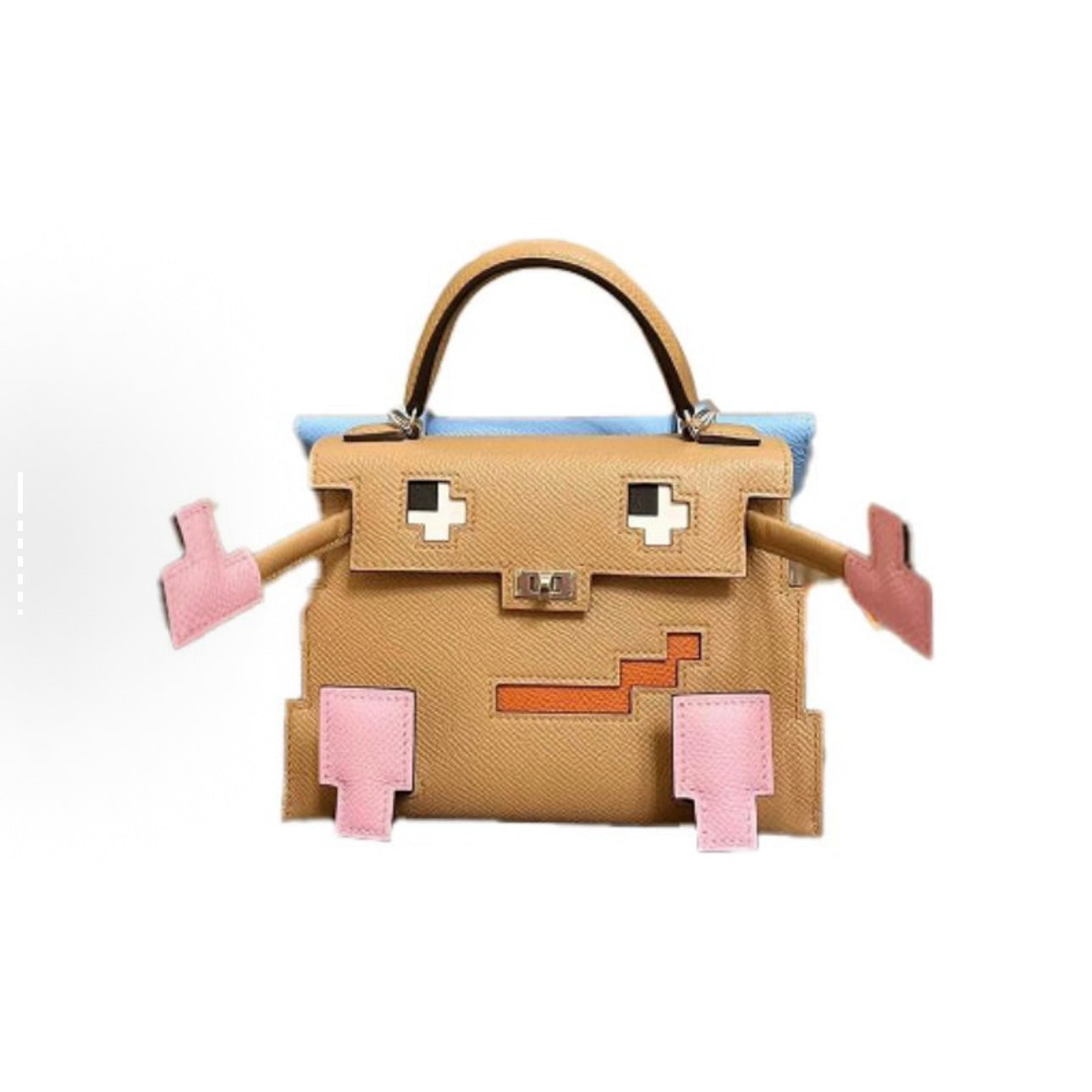 Jay Mosaic doll handmade bag-brown