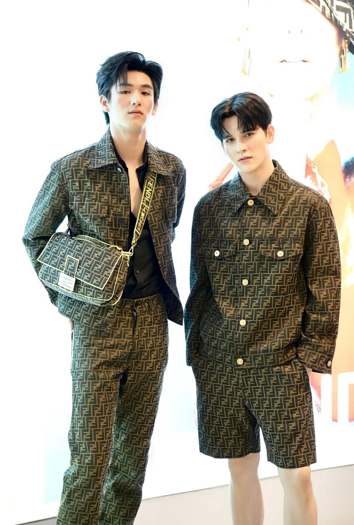 2026 New Arrival: FF All-Over Monogram Print Shorts (55012-A90)