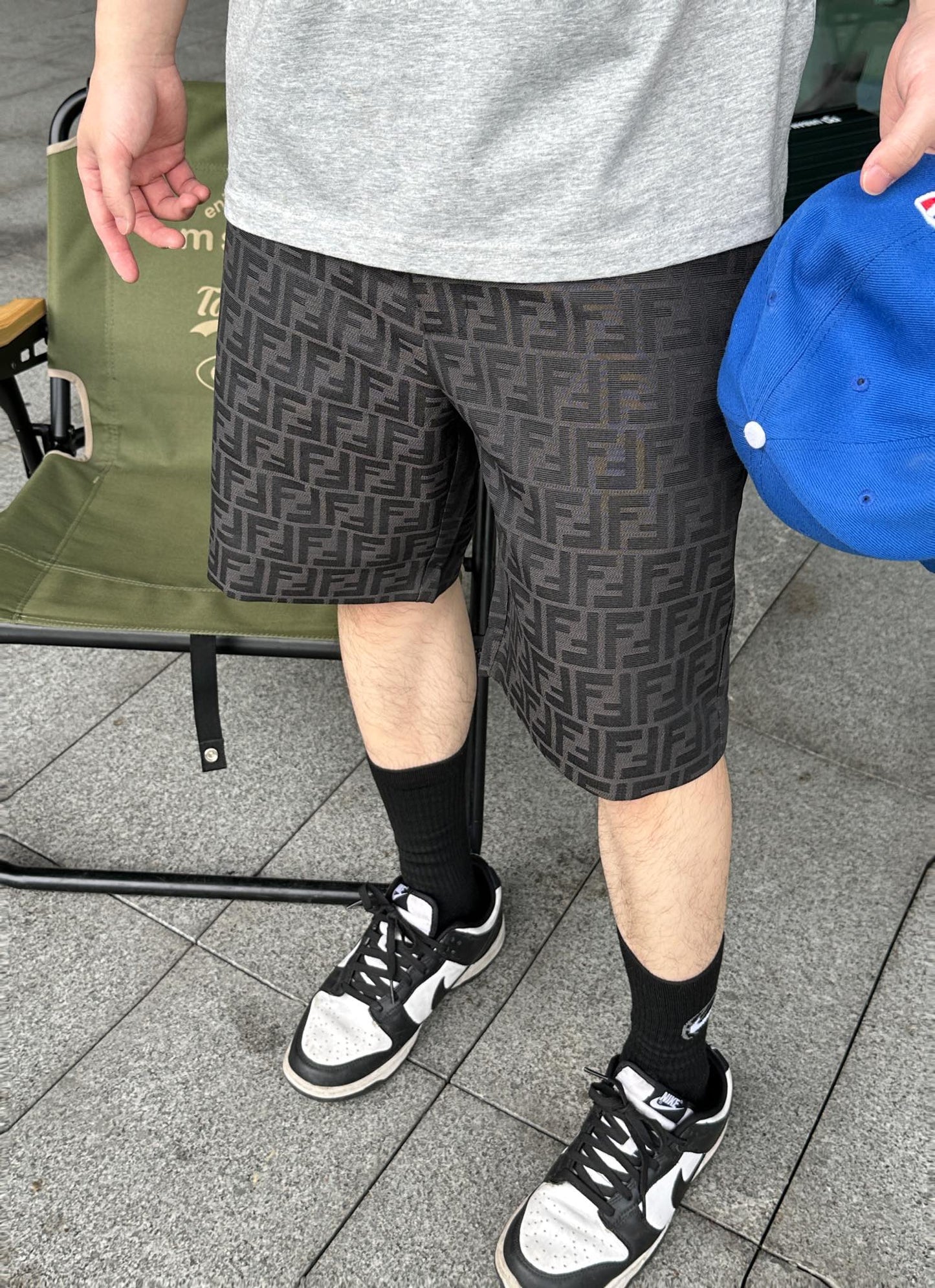 2026 New Arrival: FF All-Over Monogram Print Shorts (55012-A90)