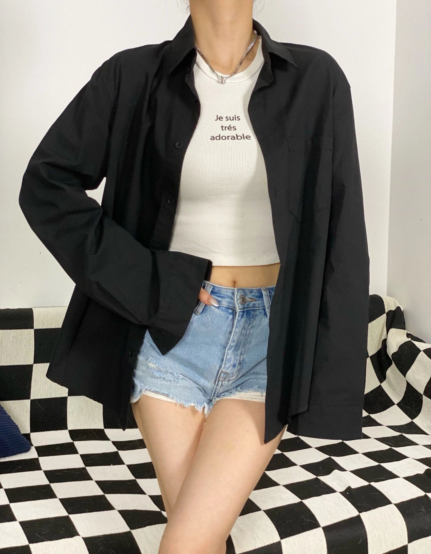 2026 new Balen printed shirt jacket (25207-B50)