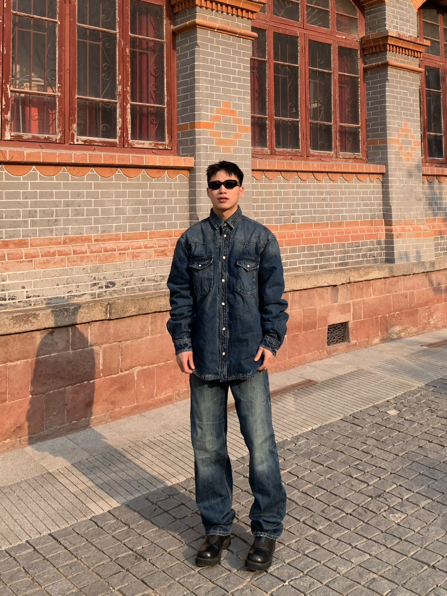 2026 New Triangle Brand Denim Trousers (55067-B65)