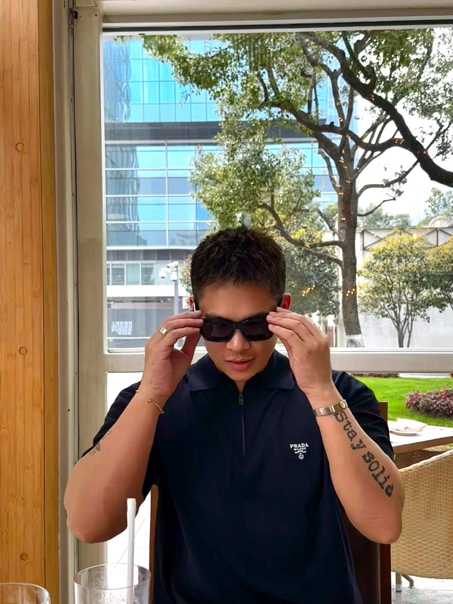 2026 New Triangle Brand Embroidered Wool-Blend Zip-Front Polo Shirt (25127-A70)