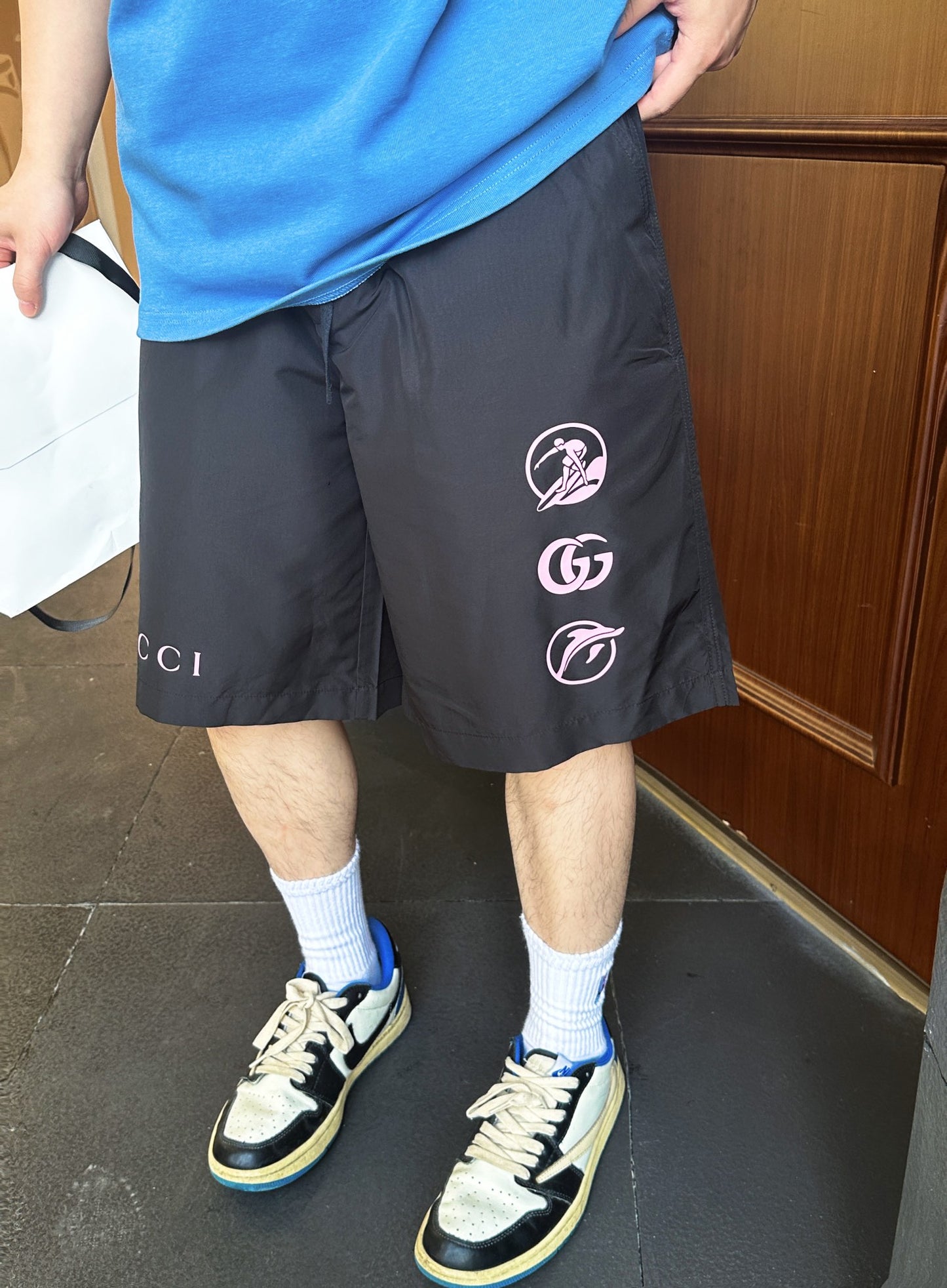 2026 New Arrival: GU Logo Colour-Block Shorts (MM010-A50)