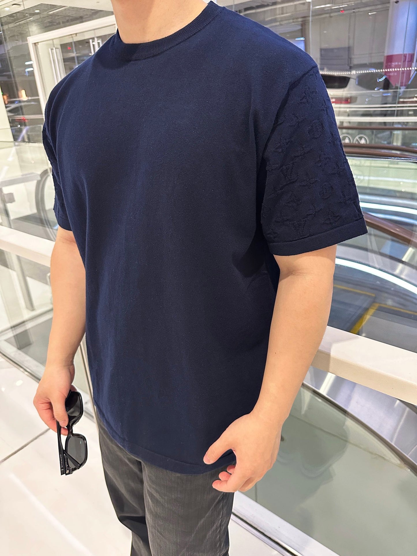 2026 New Arrival: LY Jacquard-Embossed Short-Sleeved Knit Top (25180-A45)