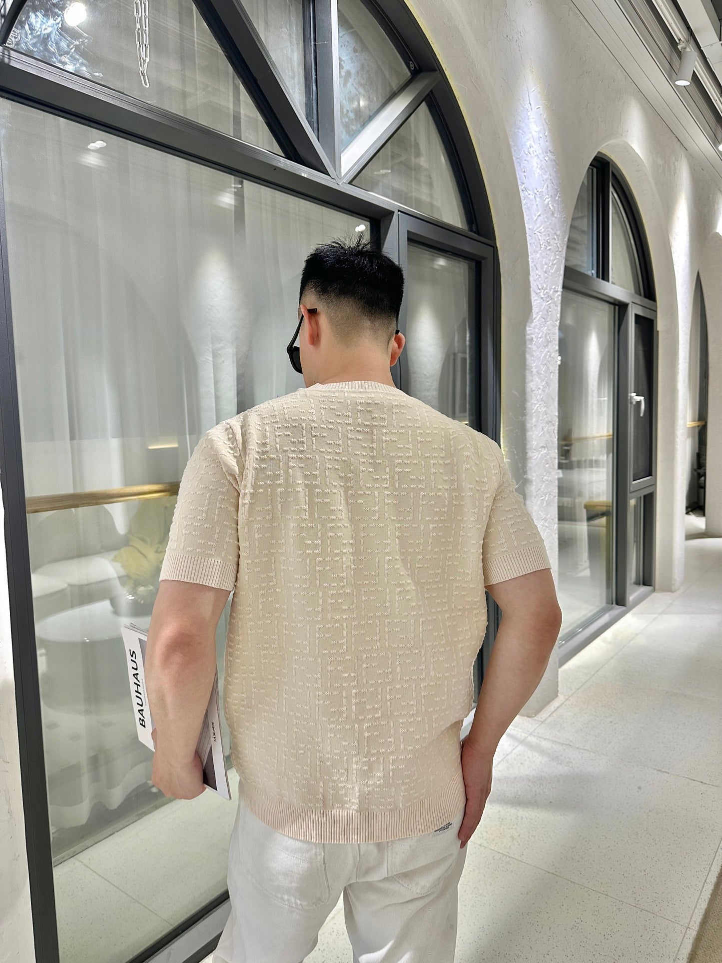 2026 New FF All-Over Print FF Knitted Short-Sleeved Top (25169-A70)