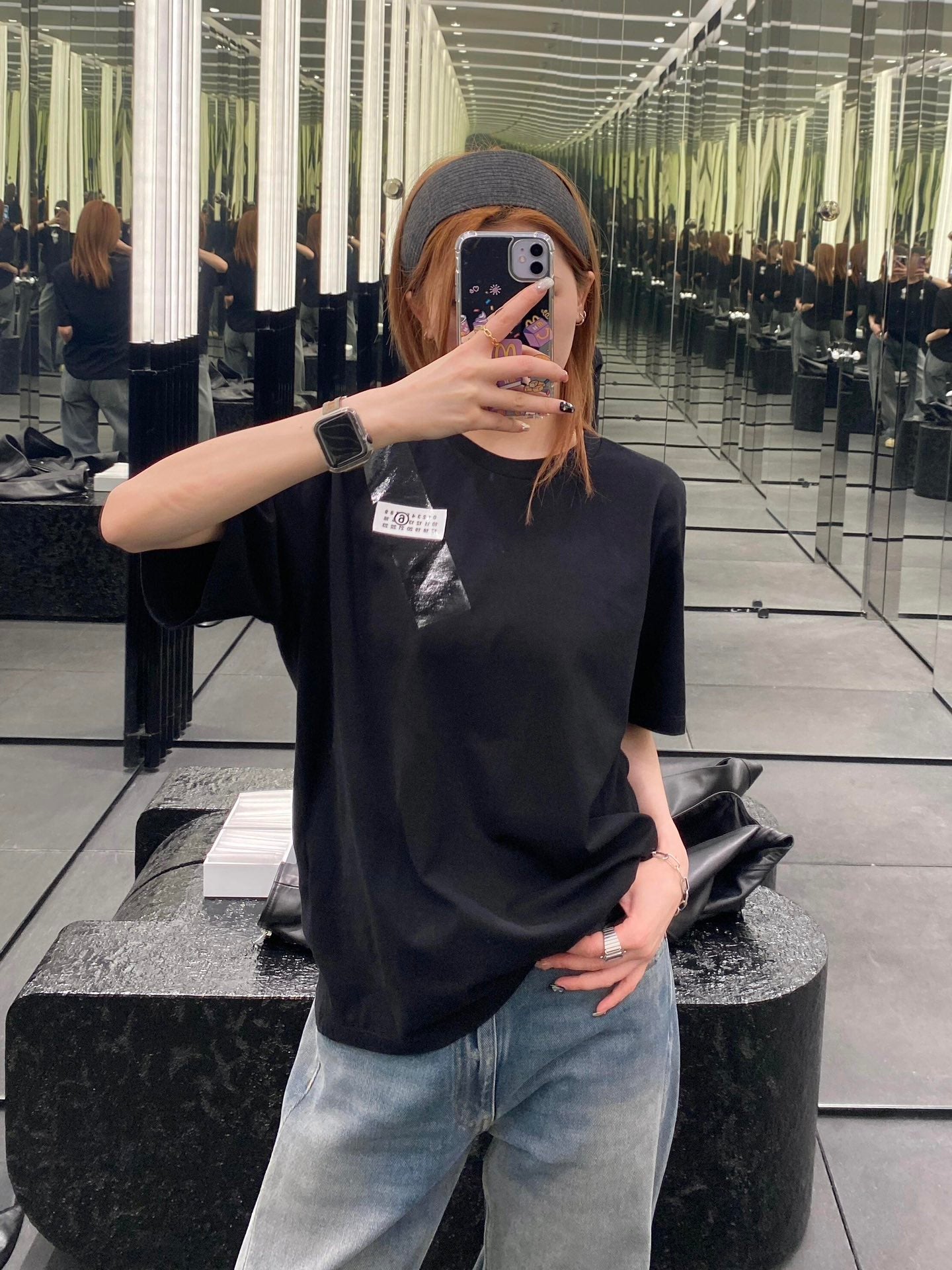 2026 New Mai Adhesive Tape Digital Label Short-Sleeved T-Shirt (25243-A10)