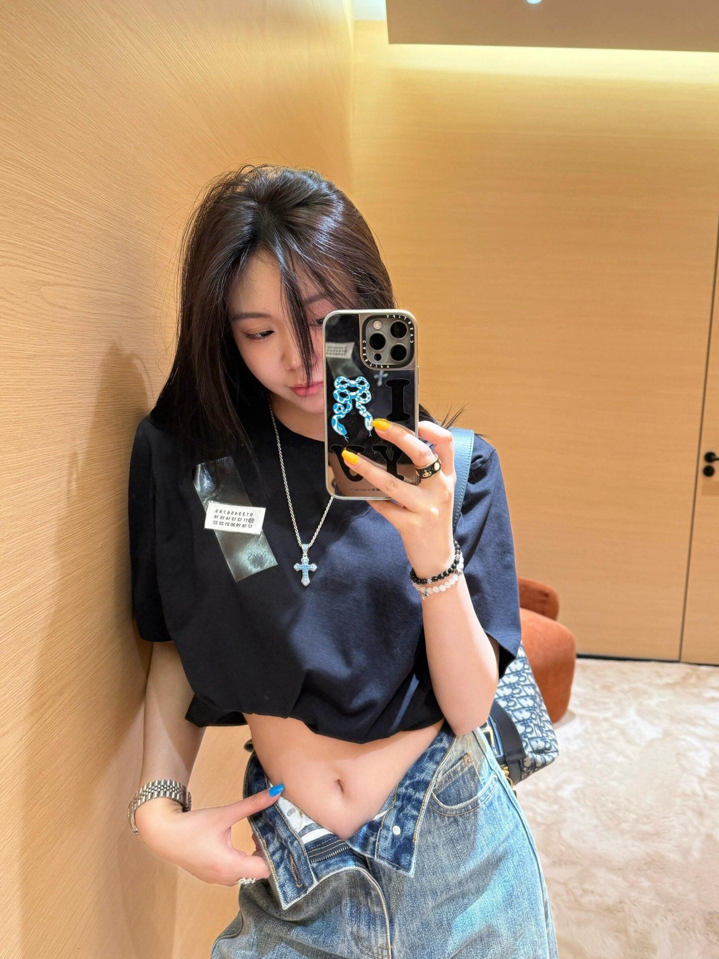 2026 New Mai Adhesive Tape Digital Label Short-Sleeved T-Shirt (25243-A10)