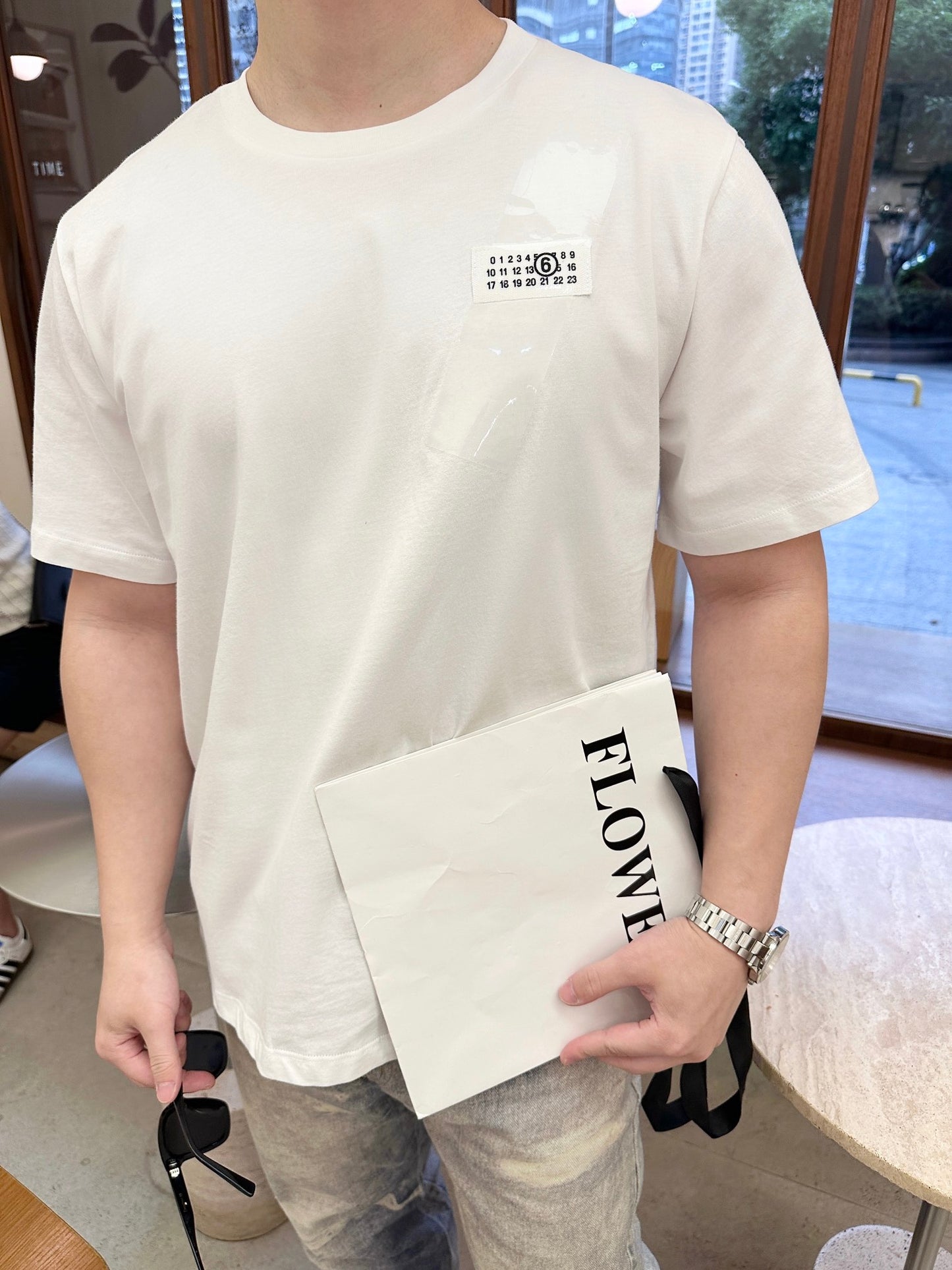 2026 New Mai Adhesive Tape Digital Label Short-Sleeved T-Shirt (25243-A10)