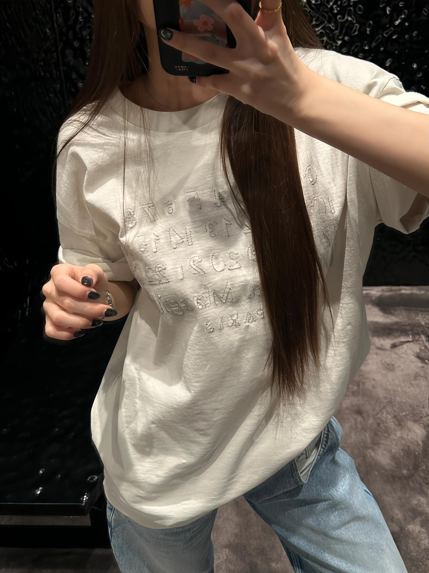 2026 New Ma Embroidered Print T-Shirt (25234-A20)