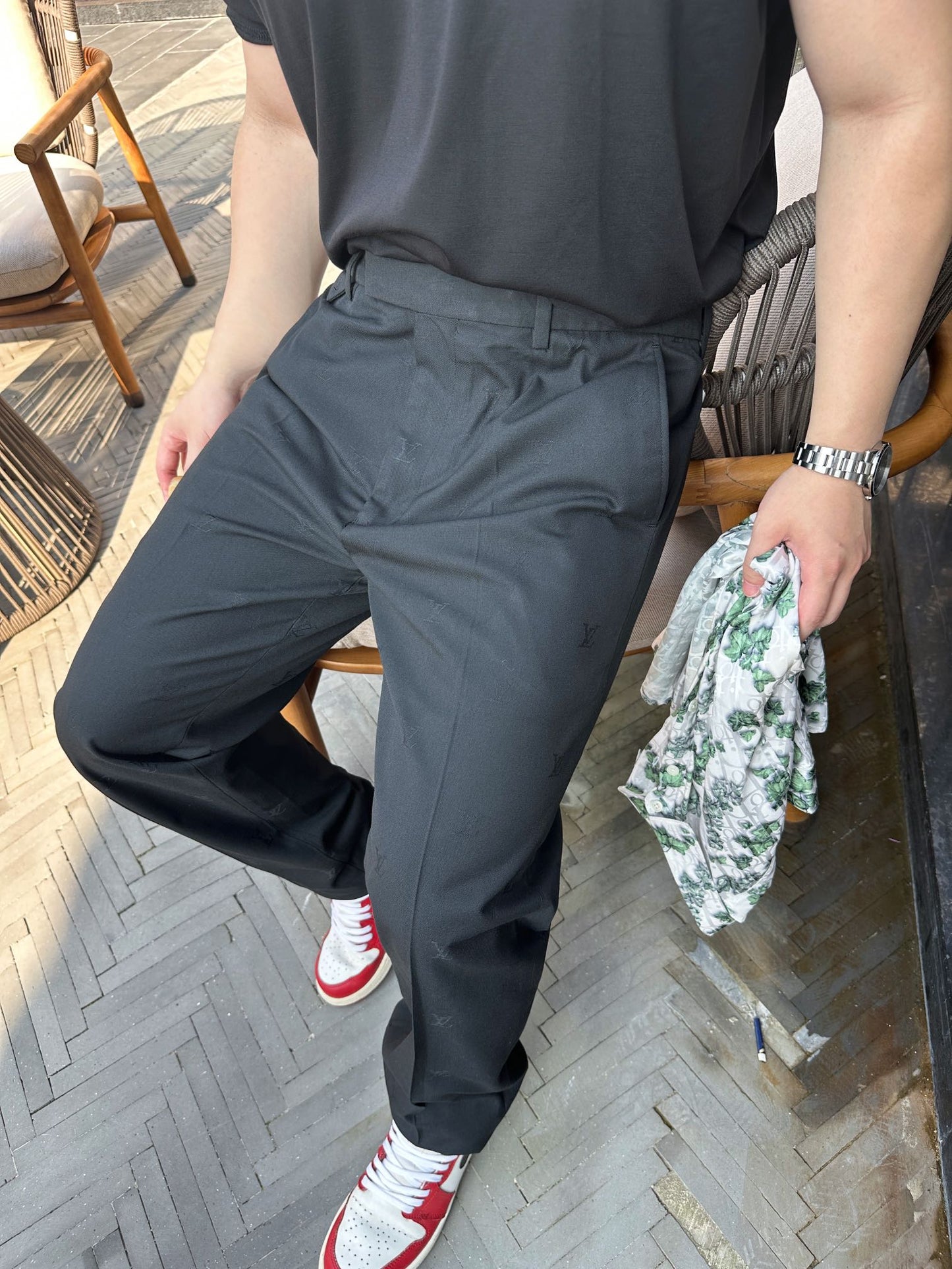 2026 New LY All-Over Jacquard Trousers (MM034-B90)