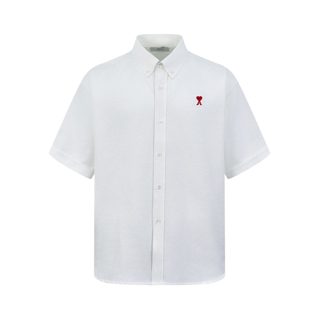 2026 New Heart A Embroidered Box-Cut Shirt (MM066-A55)