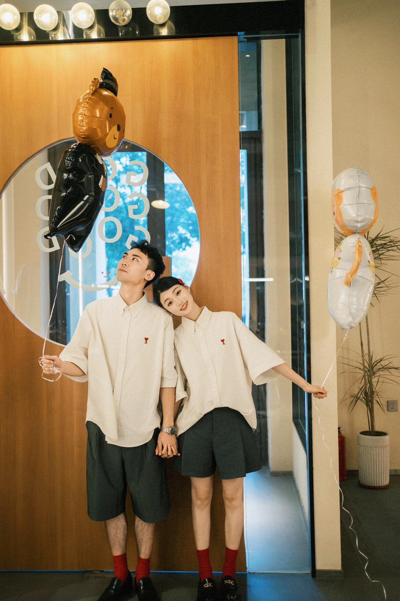 2026 New Heart A Embroidered Box-Cut Shirt (MM066-A55)