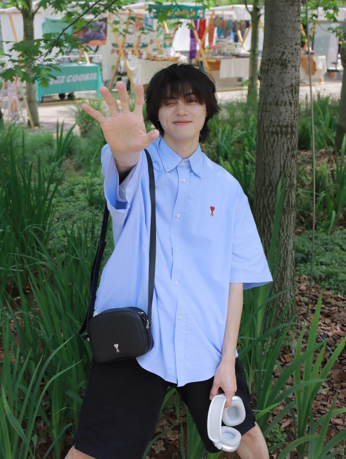 2026 New Heart A Embroidered Box-Cut Shirt (MM066-A55)