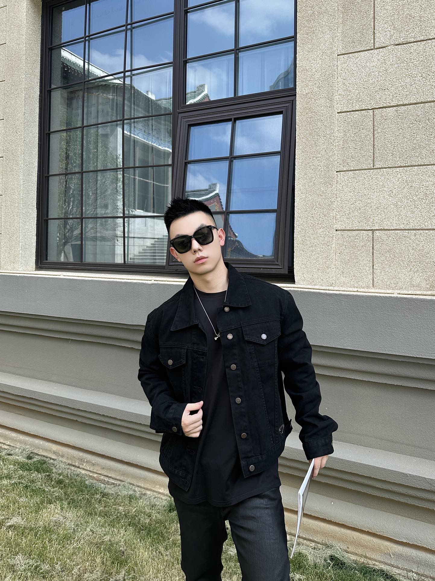 2026 New Triangle Brand Logo Denim Jacket (25301-B80)