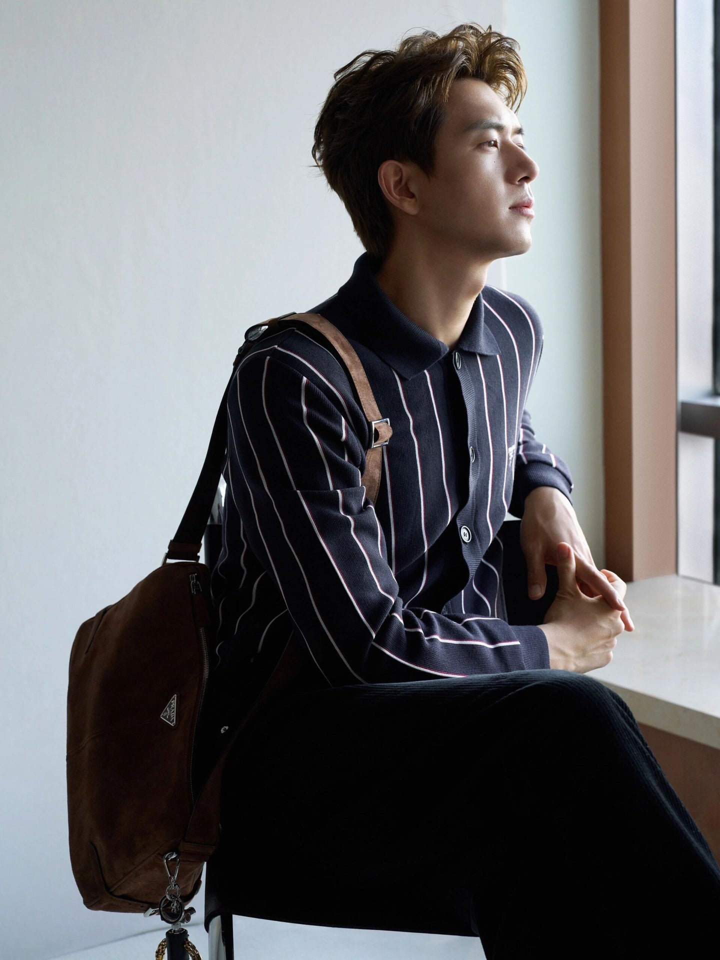 2026 New Triangle Brand Striped Embroidered Long-Sleeved Jumper (25318-B95)