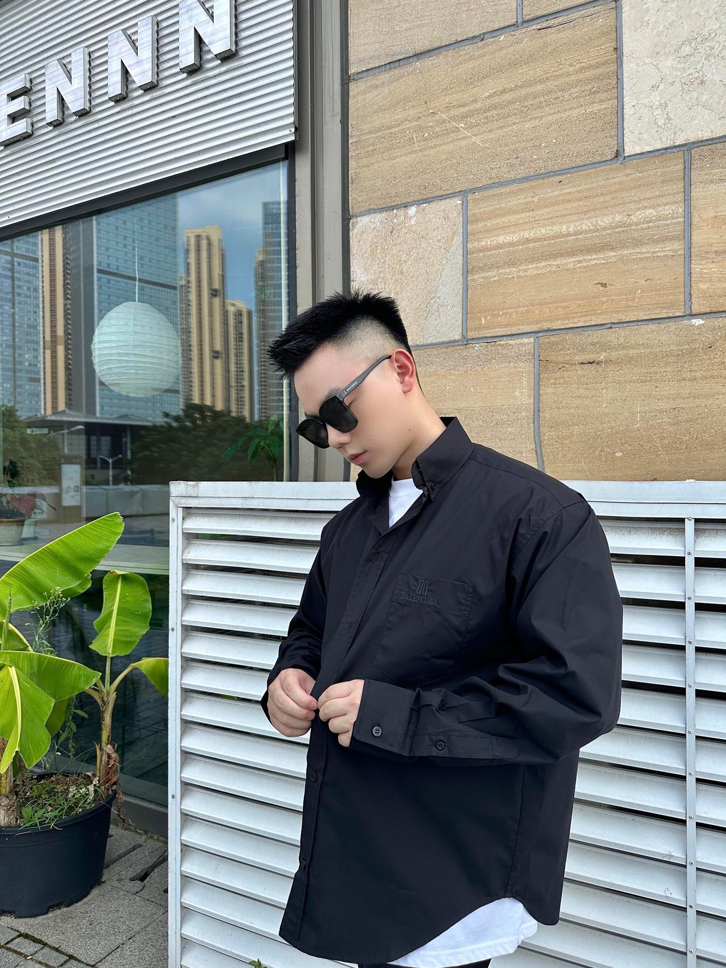 2026 New Balen BB Embroidered Shirt (25256-B25)