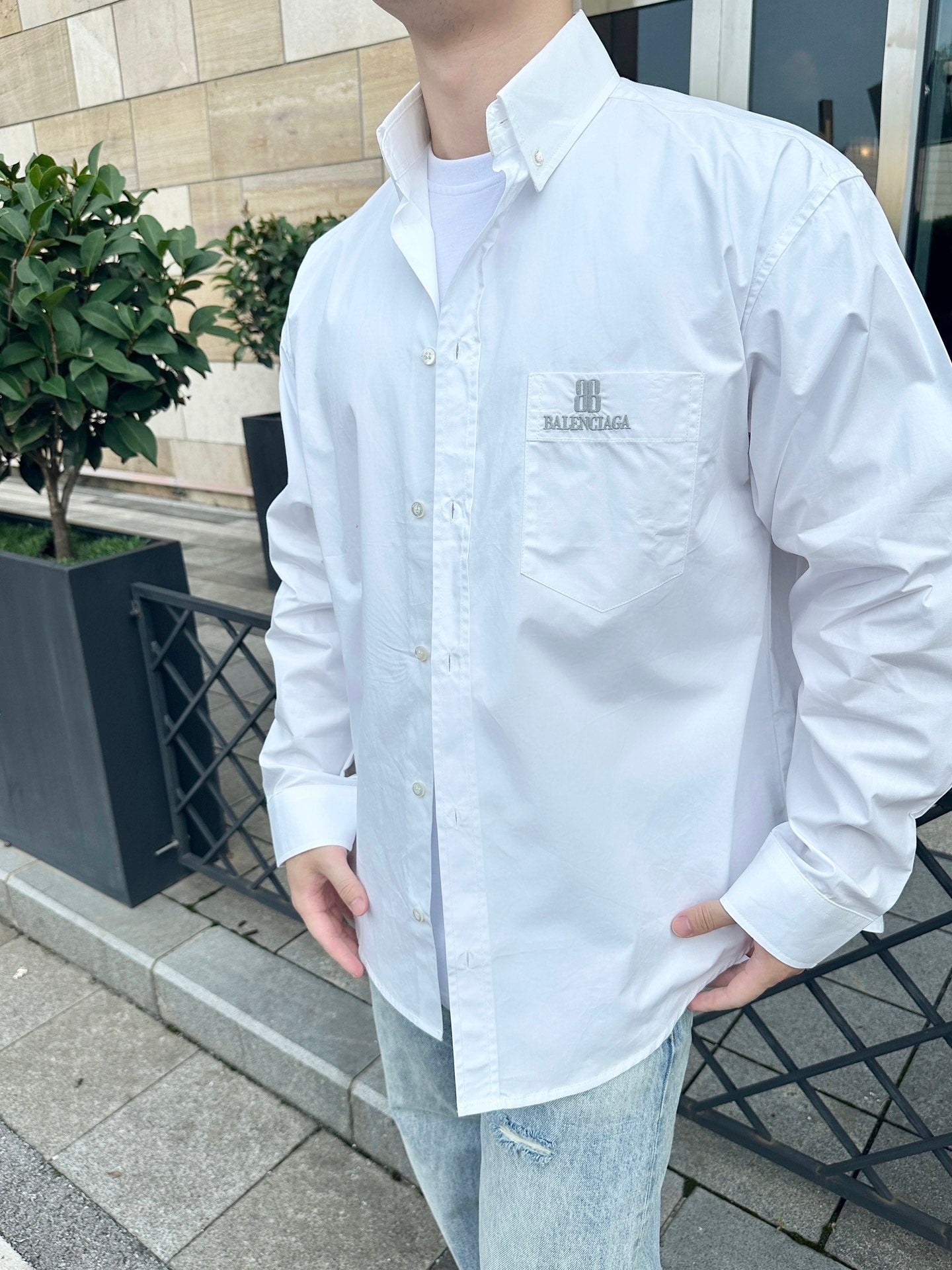 2026 New Balen BB Embroidered Shirt (25256-B25)