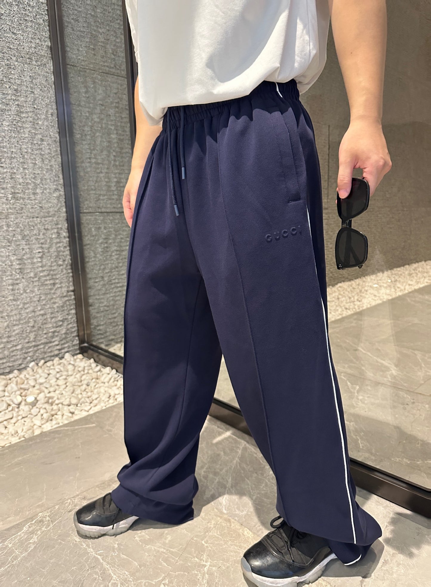 2026 New GU Embossed Logo Trousers (MM071-B25)