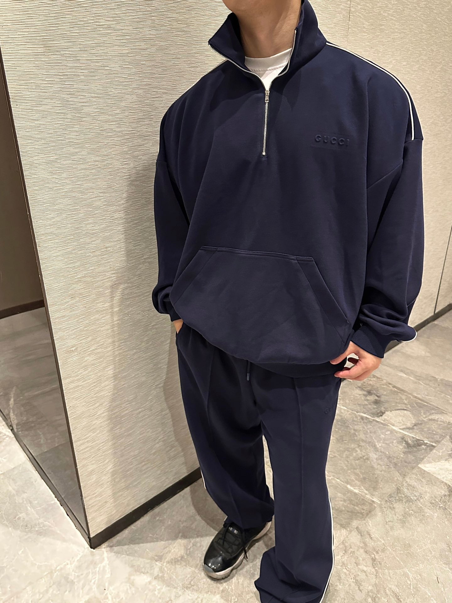 2026 New GU Embossed Logo Trousers (MM071-B25)