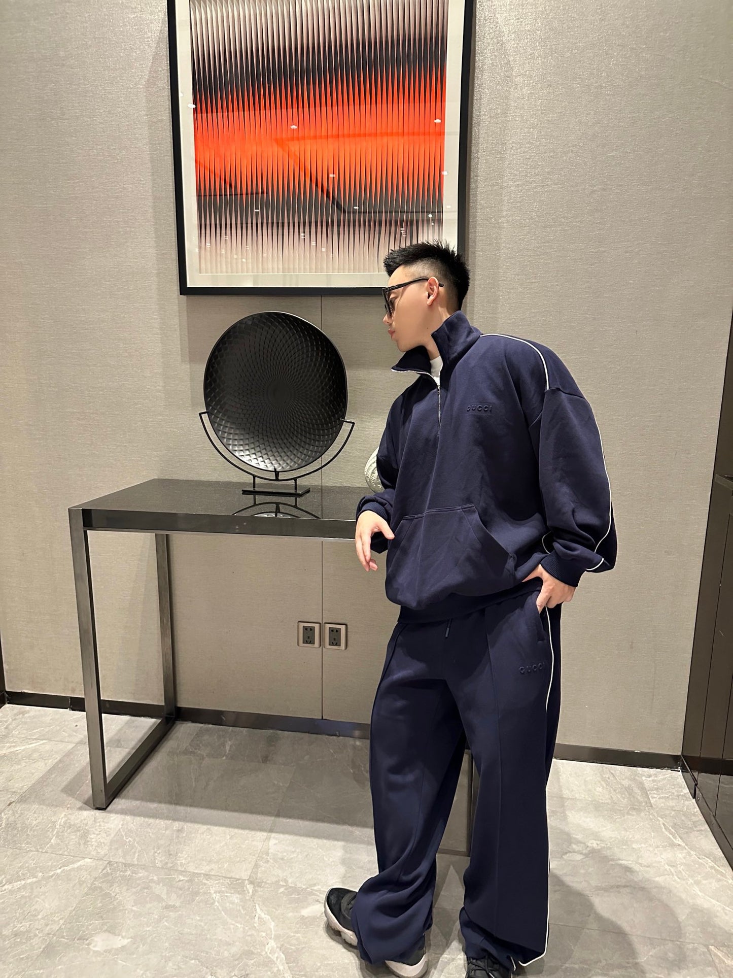 2026 New GU Embossed Logo Trousers (MM071-B25)