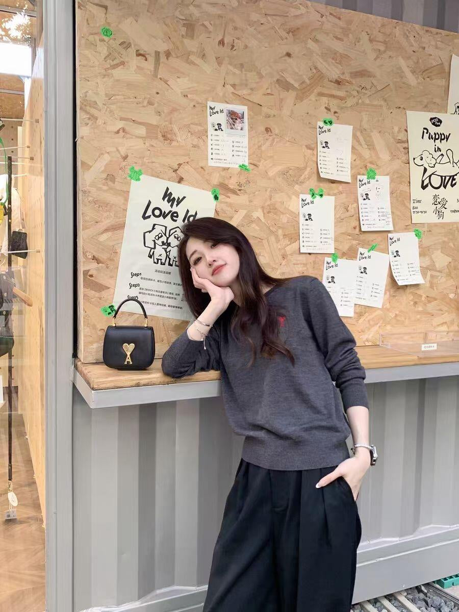 2026 New Heart A Embroidered Sweater (25168-B05)