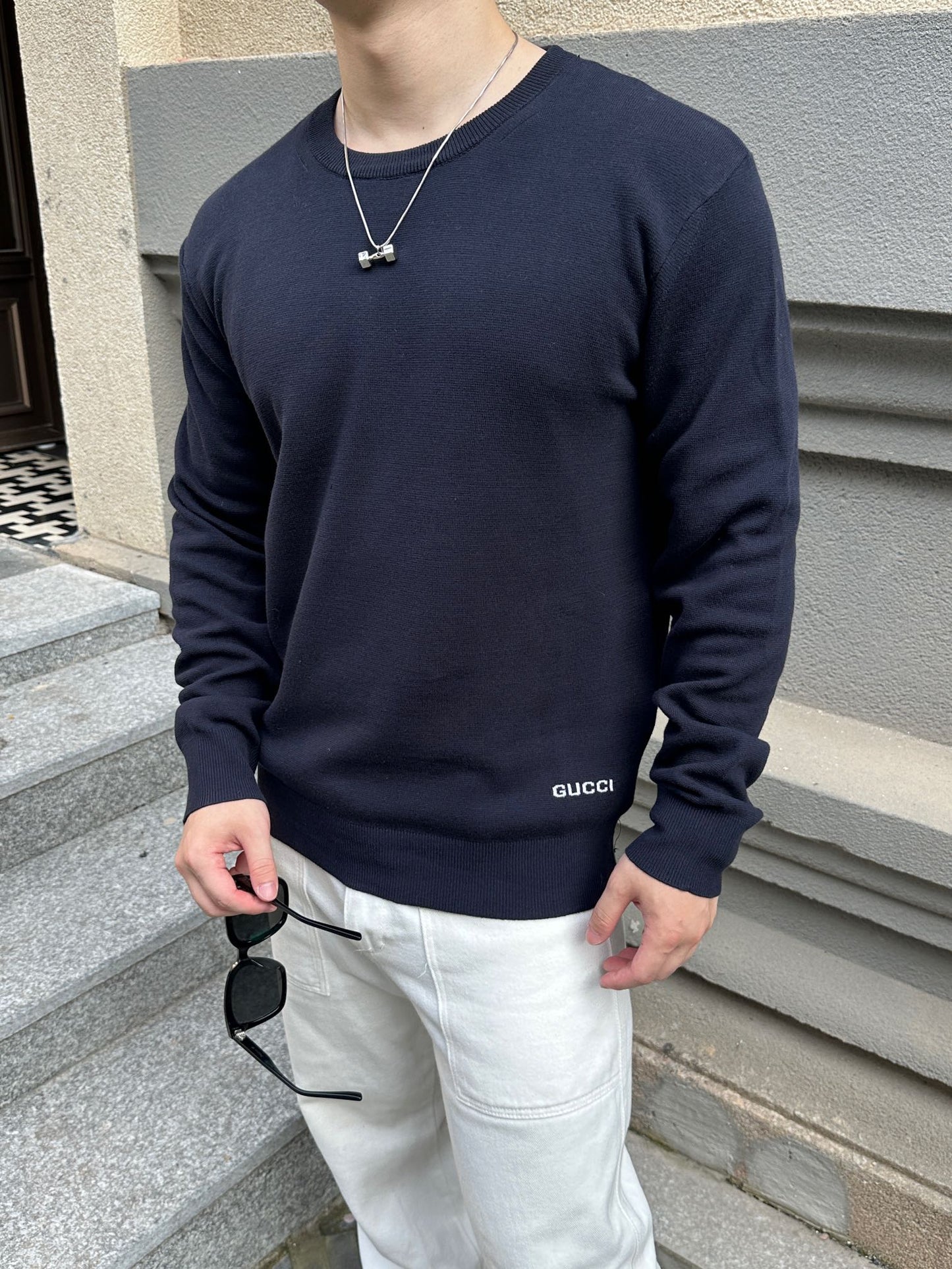 2026 New Arrival GU Embroidered Knitted Jumper (25194-B20)