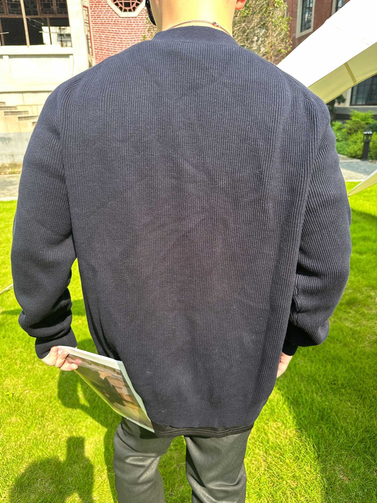 2026 New Arrival GU Embroidered Knitted Cardigan (25195-B60)