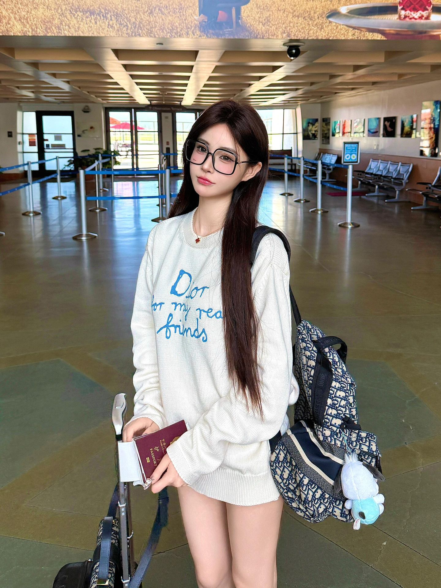 2026 New Style CD Embroidered Knitted Long-Sleeved Shirt (25307-B30)