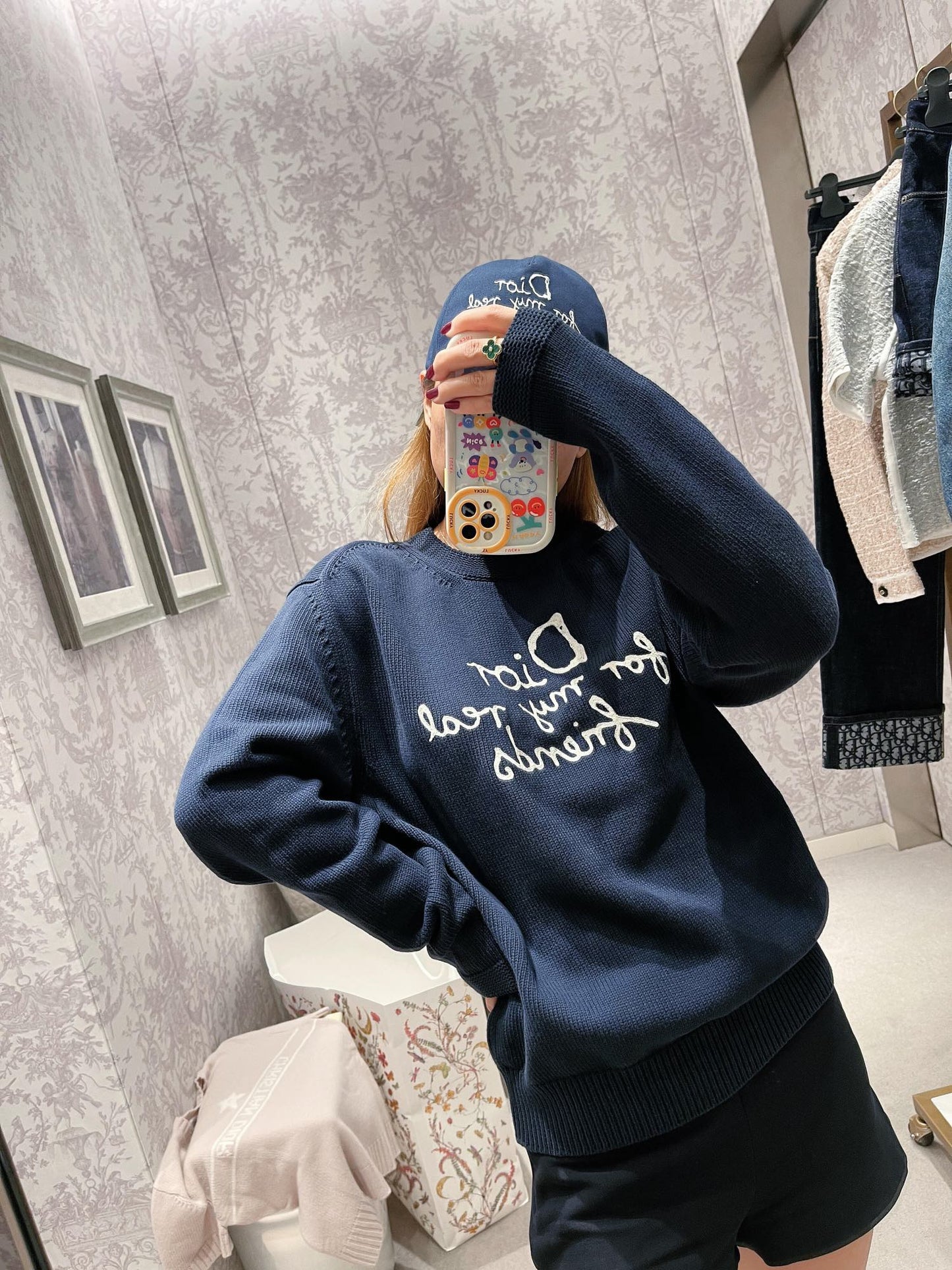 2026 New Style CD Embroidered Knitted Long-Sleeved Shirt (25307-B30)