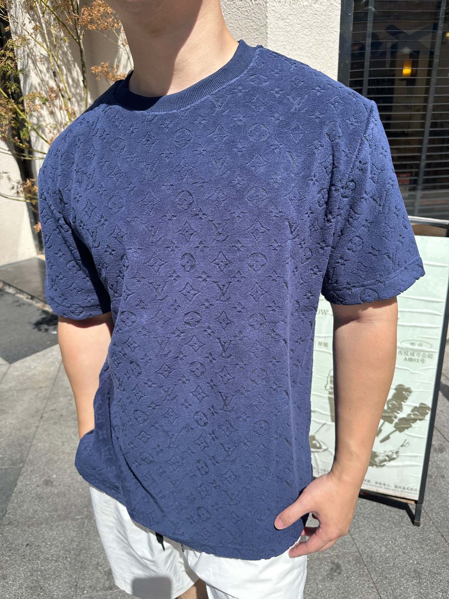2026 New LY Embossed Terry T-Shirt (25325-A20)