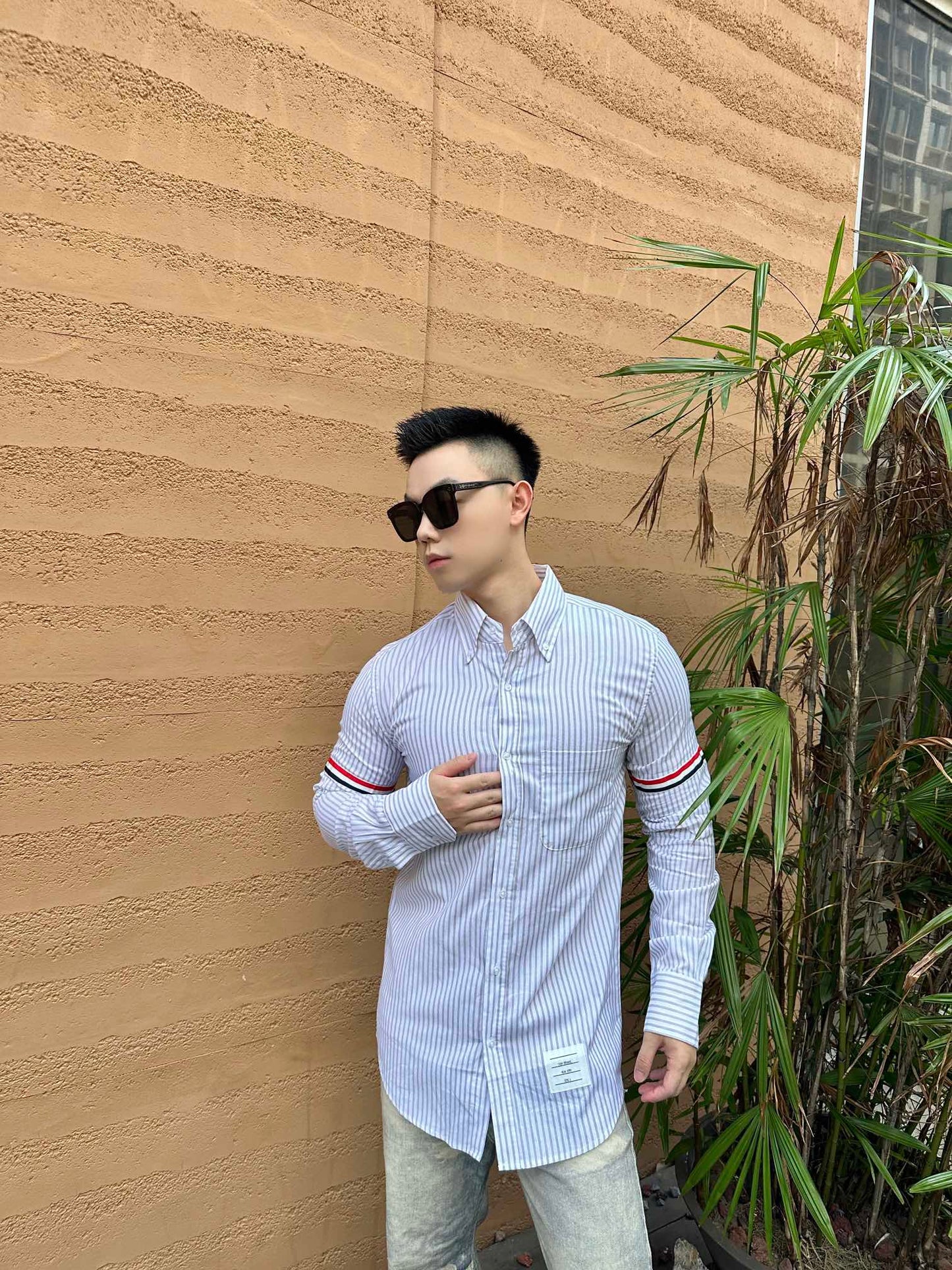 2026 New TB Woven Ribbon Stripe Shirt (MM077-B25)