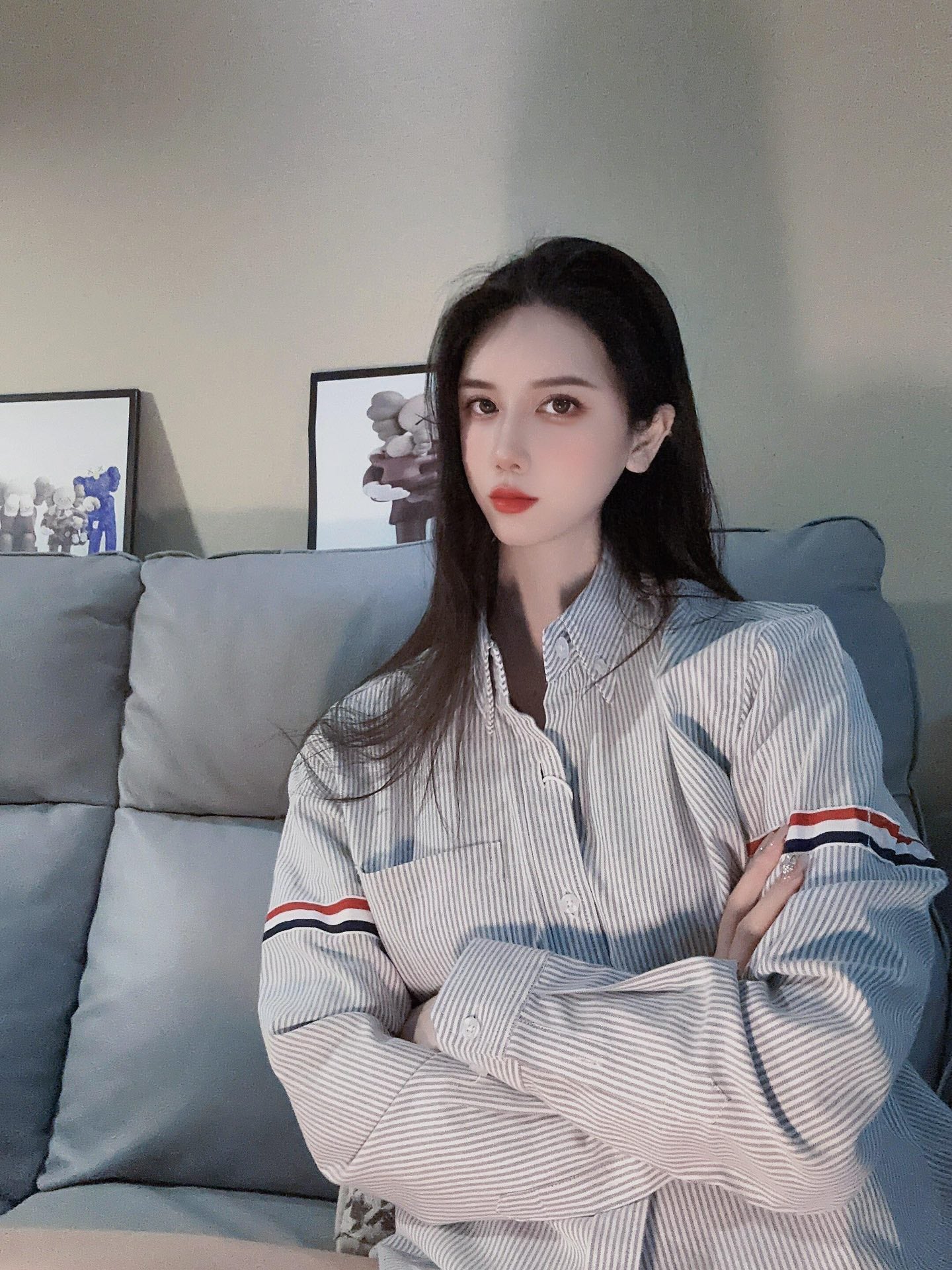 2026 New TB Woven Ribbon Stripe Shirt (MM077-B25)